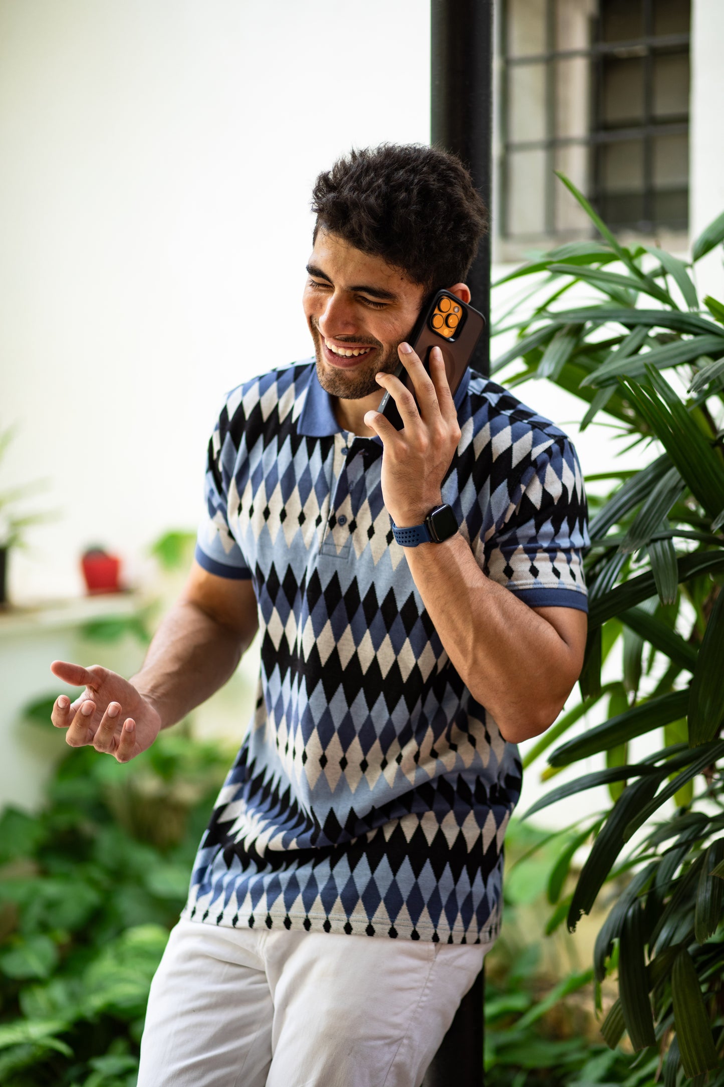 Argyle polo T shirt