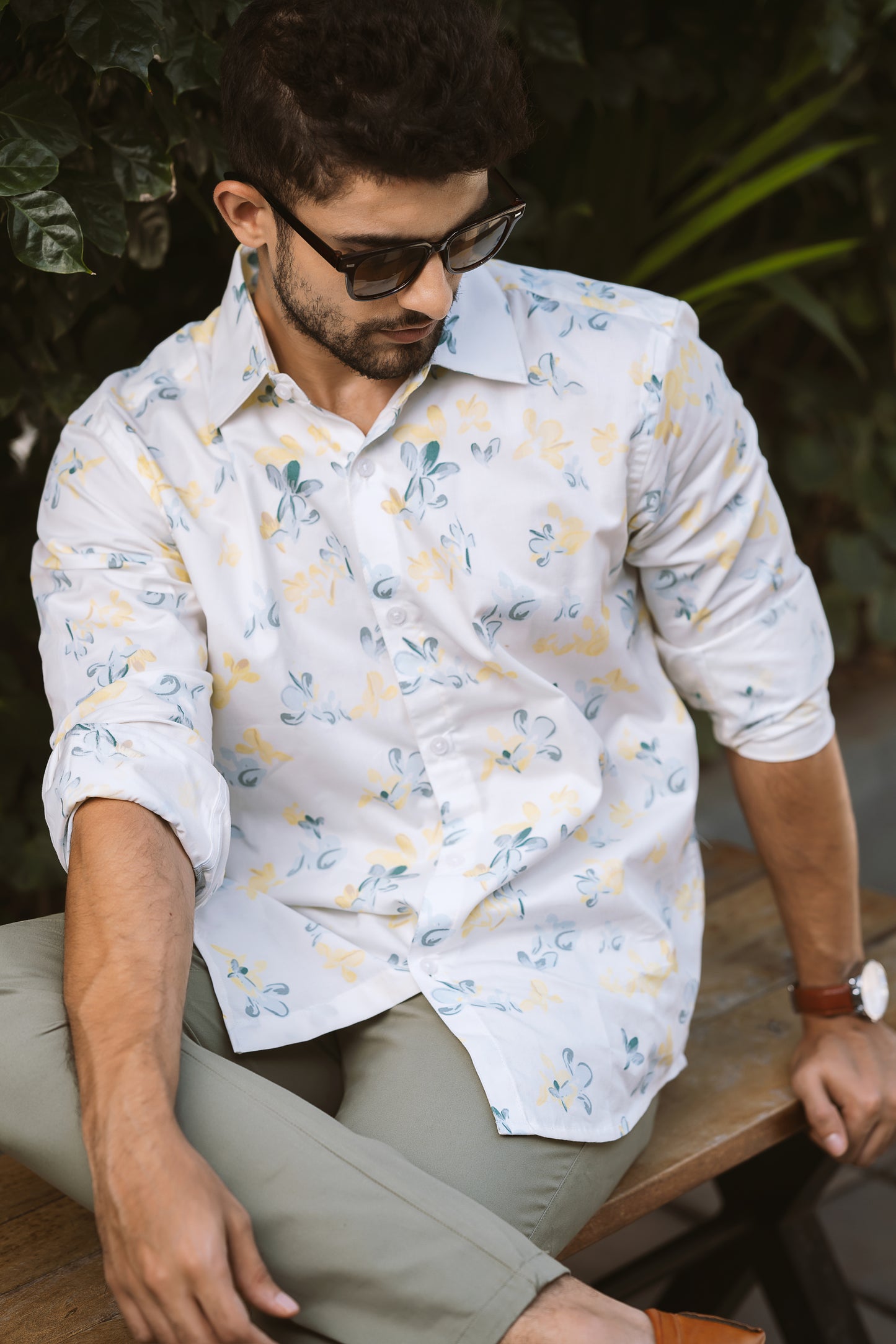 Mercerized Floral printed shirt