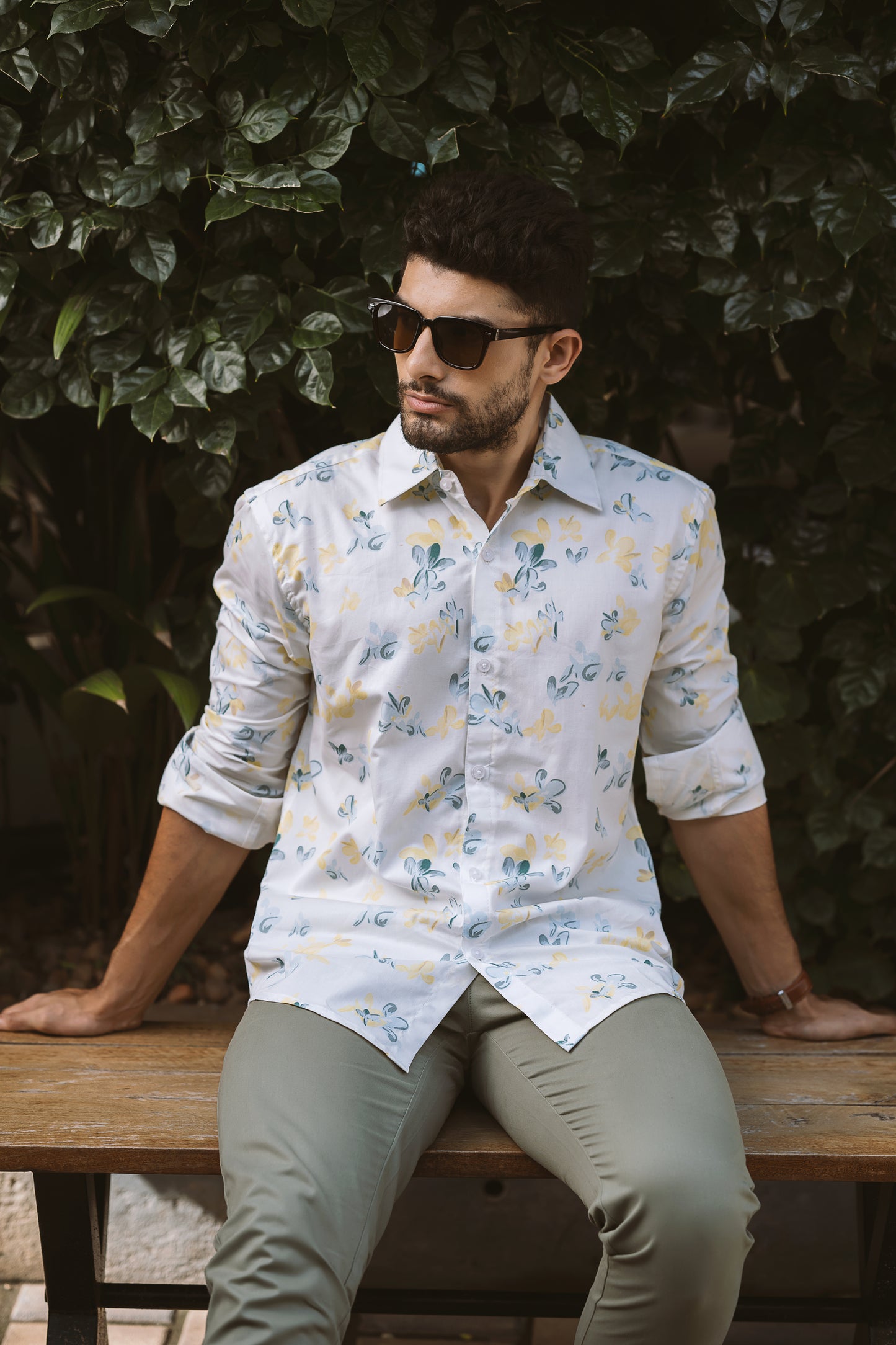 Mercerized Floral printed shirt