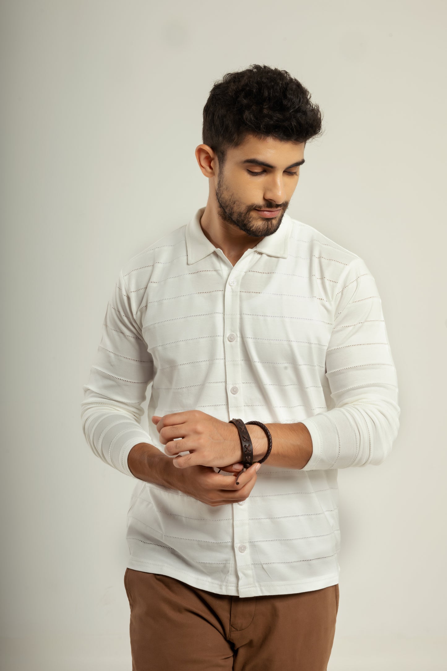 Pointelle shirt