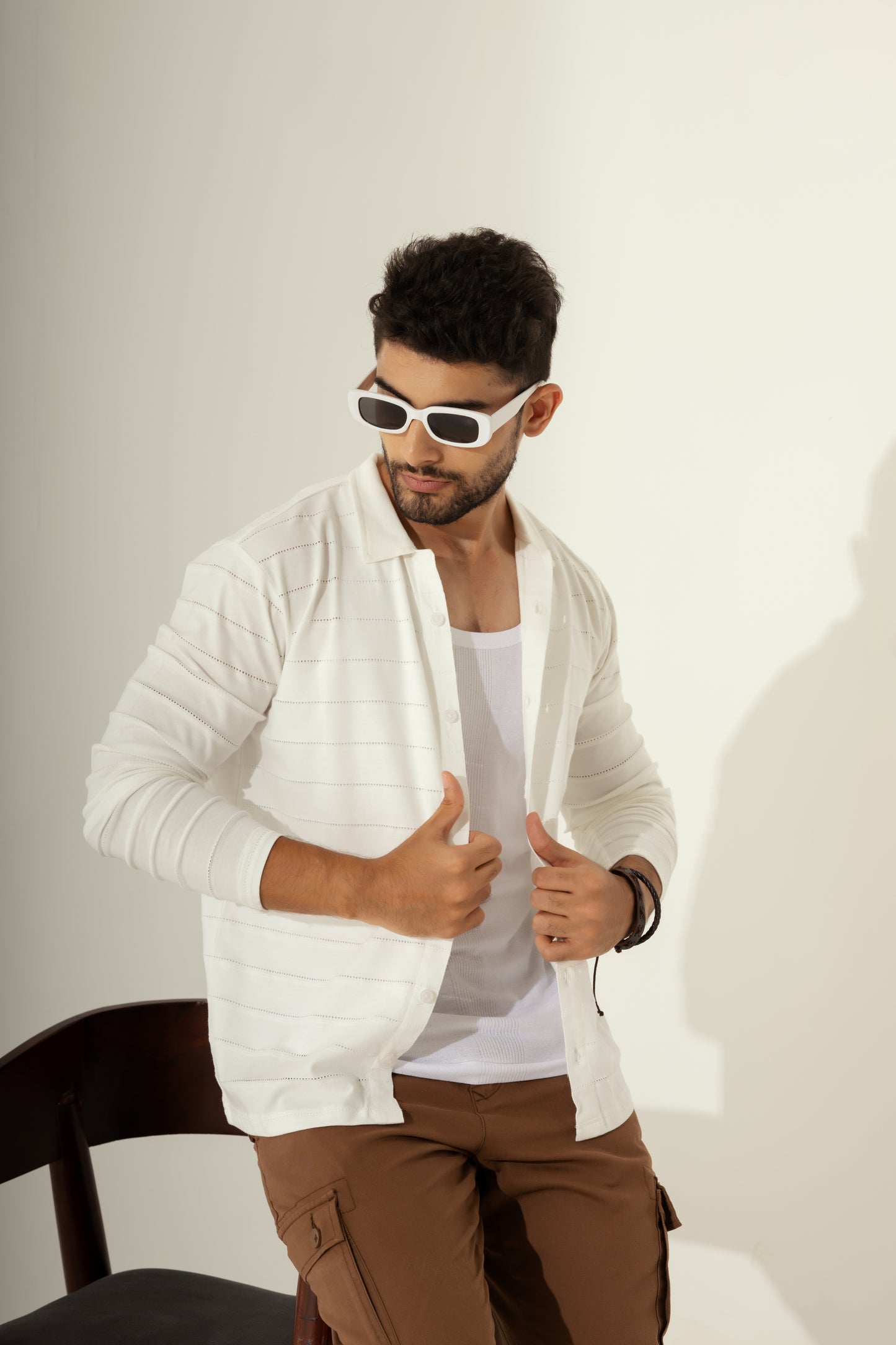 Pointelle shirt