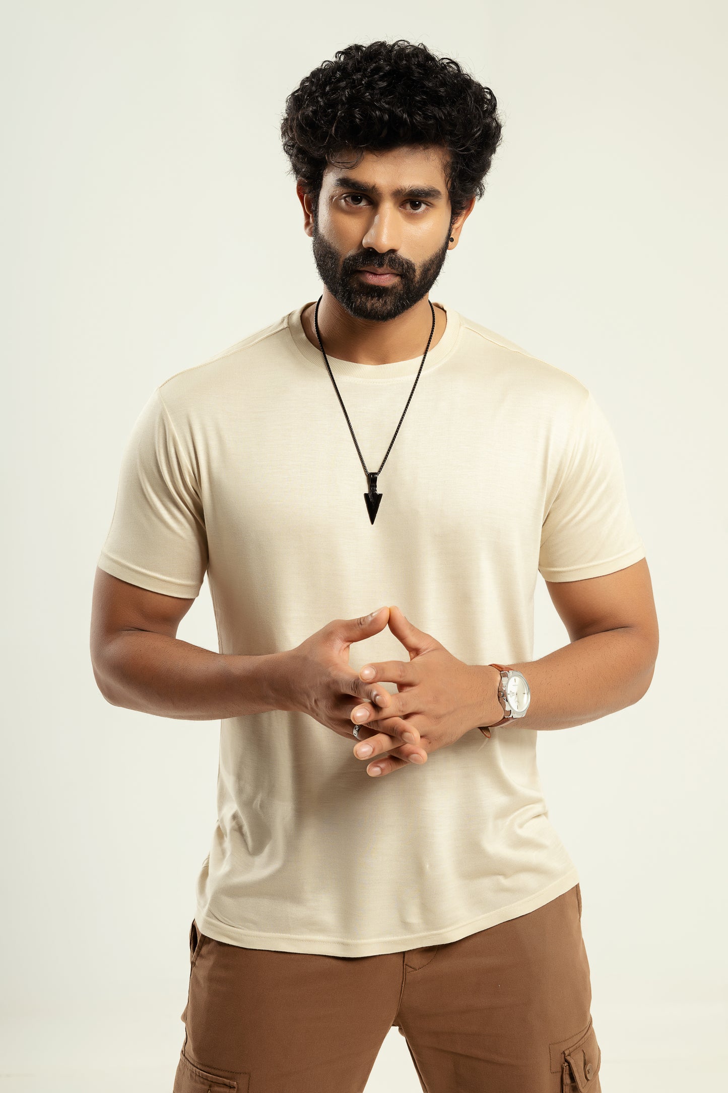 Banana fiber t-shirt in beige