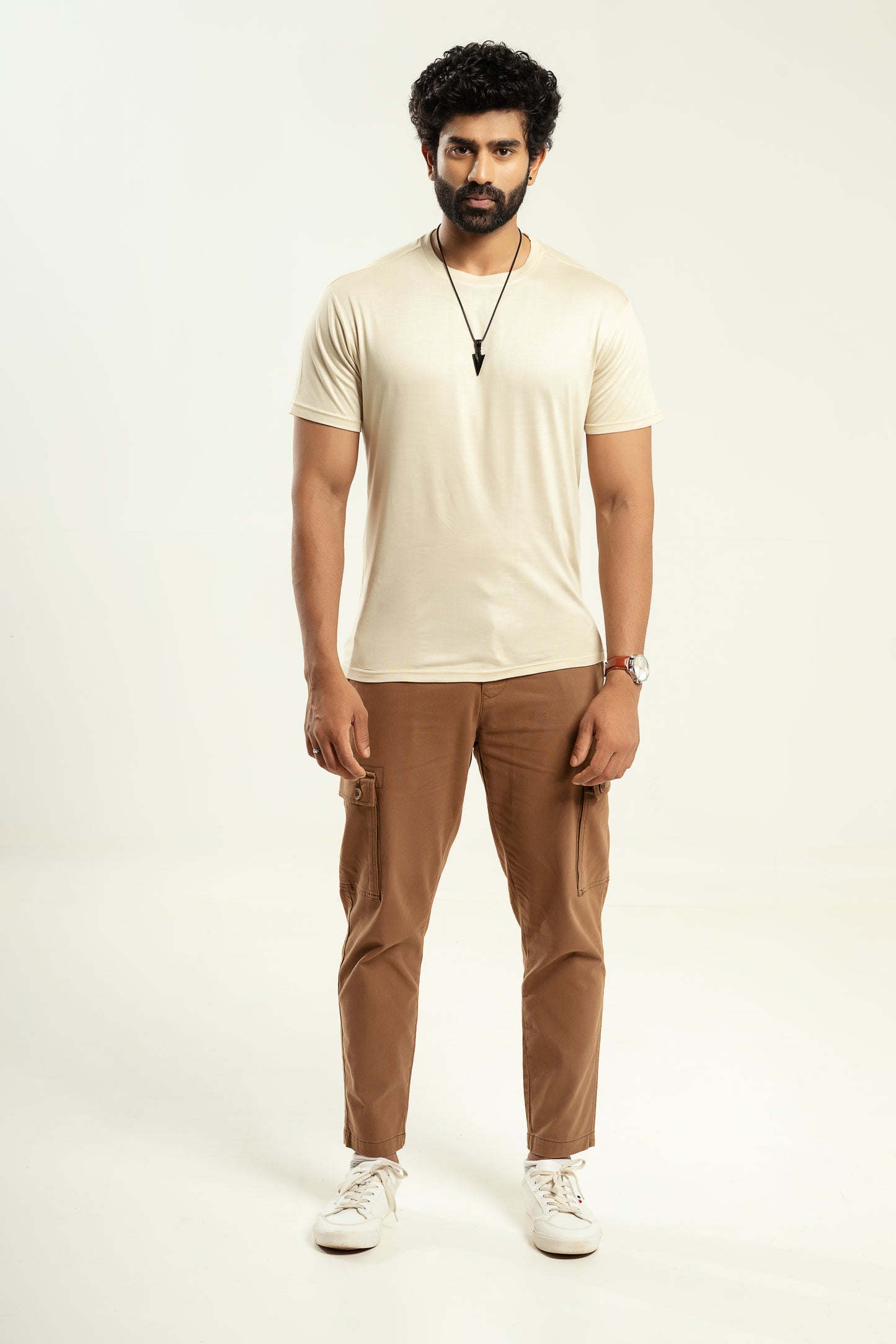 Banana fiber t-shirt in beige