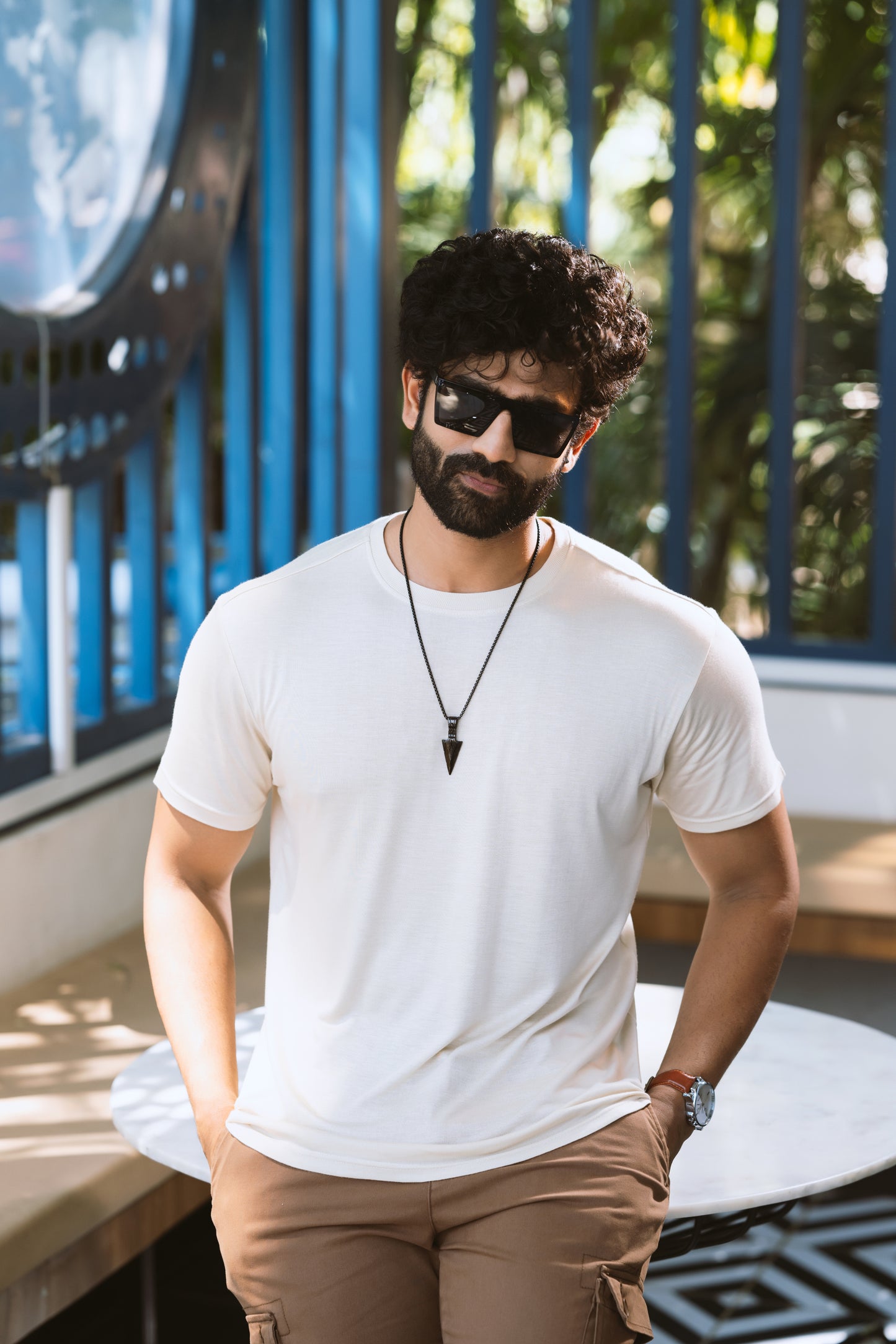 Banana fiber t-shirt in beige