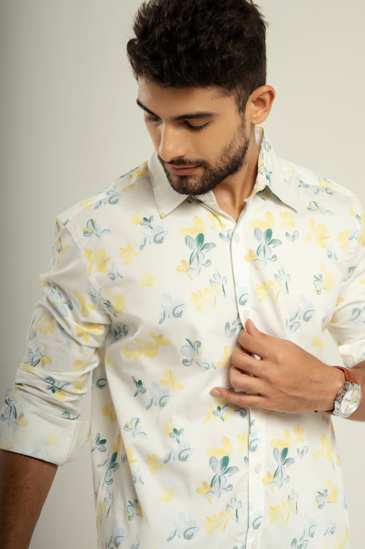 Mercerized Floral printed shirt