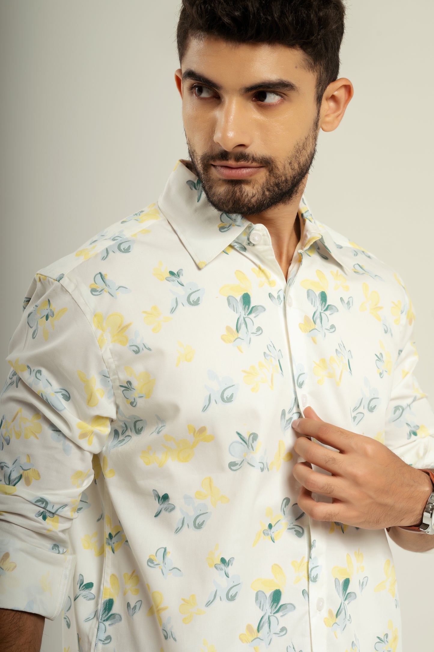 Mercerized Floral printed shirt