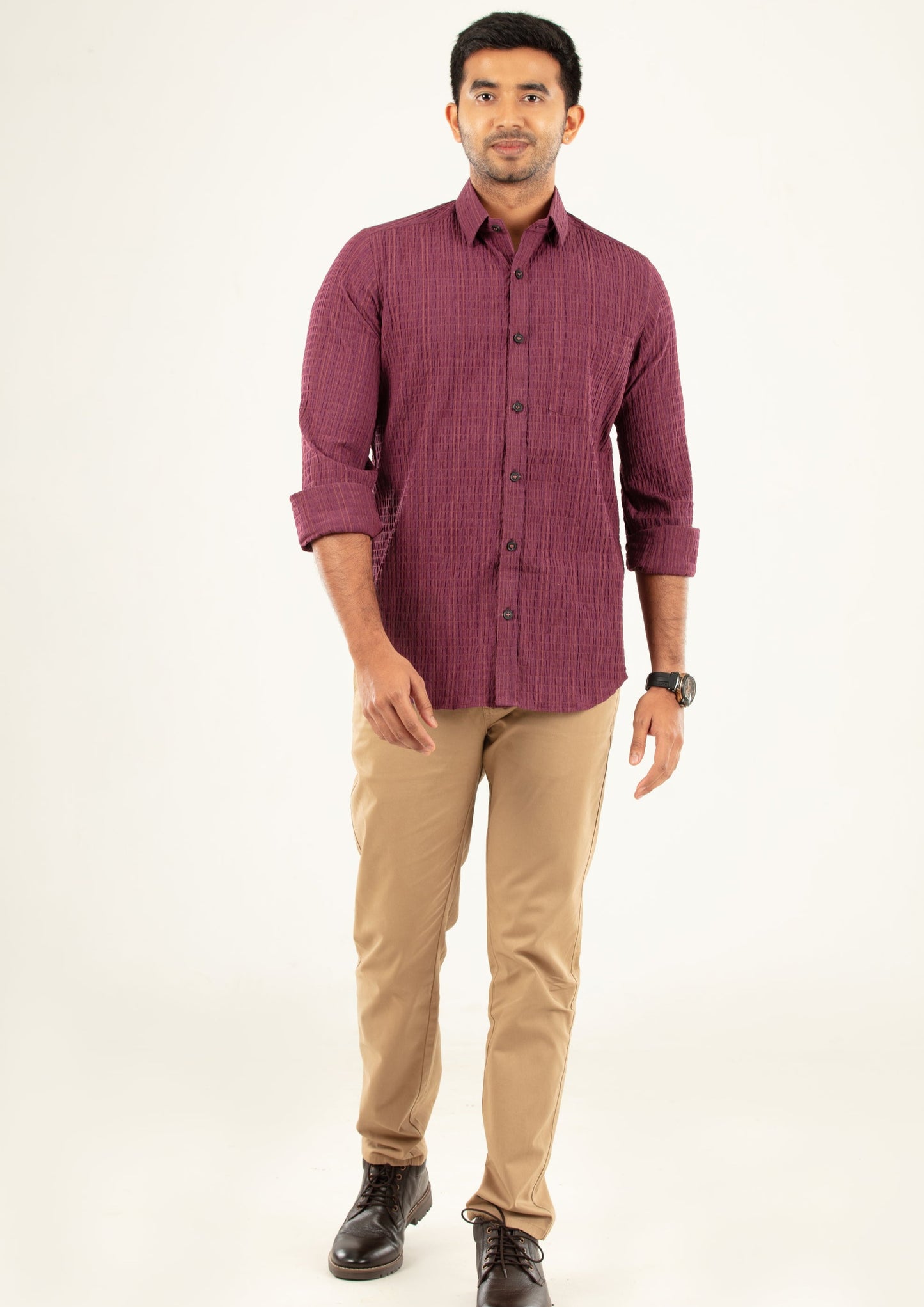Purple textured shirt