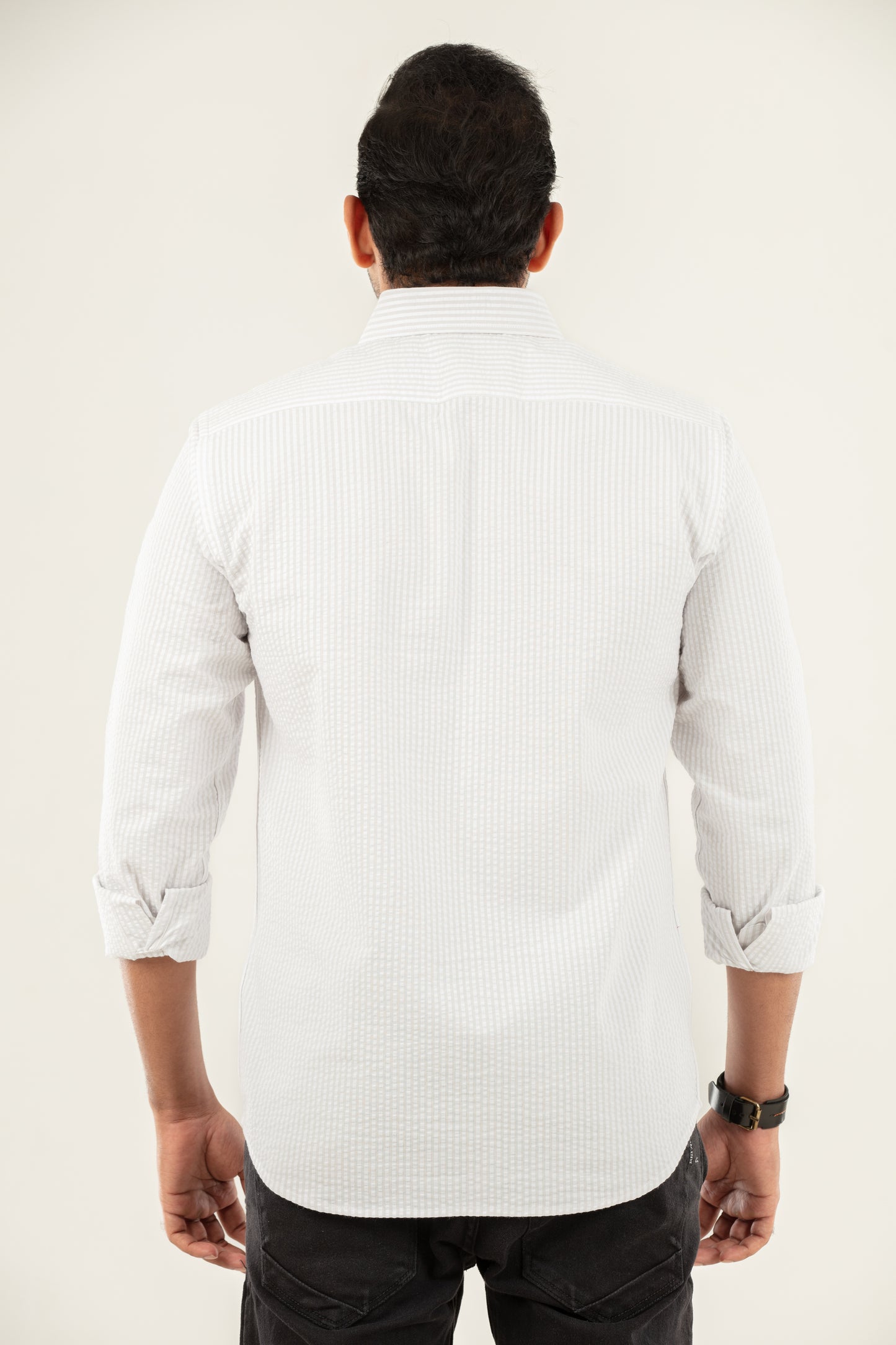Stripe Textured shirt - grey/white