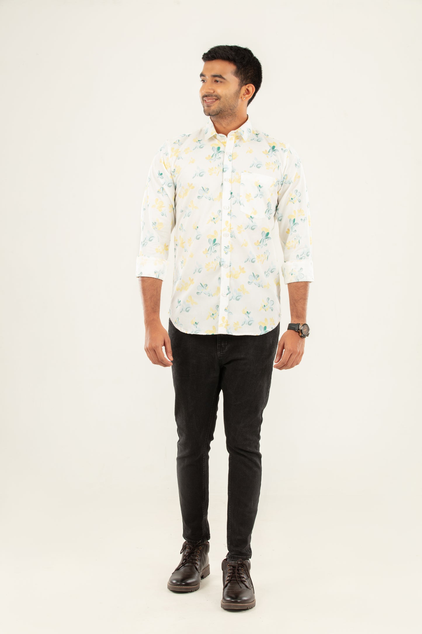 Mercerized Floral printed shirt