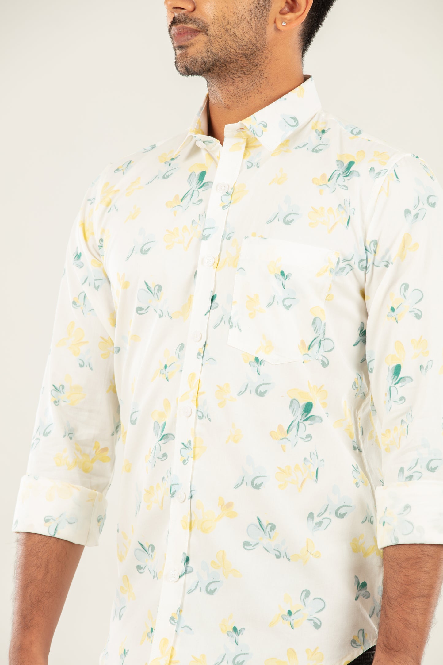 Mercerized Floral printed shirt