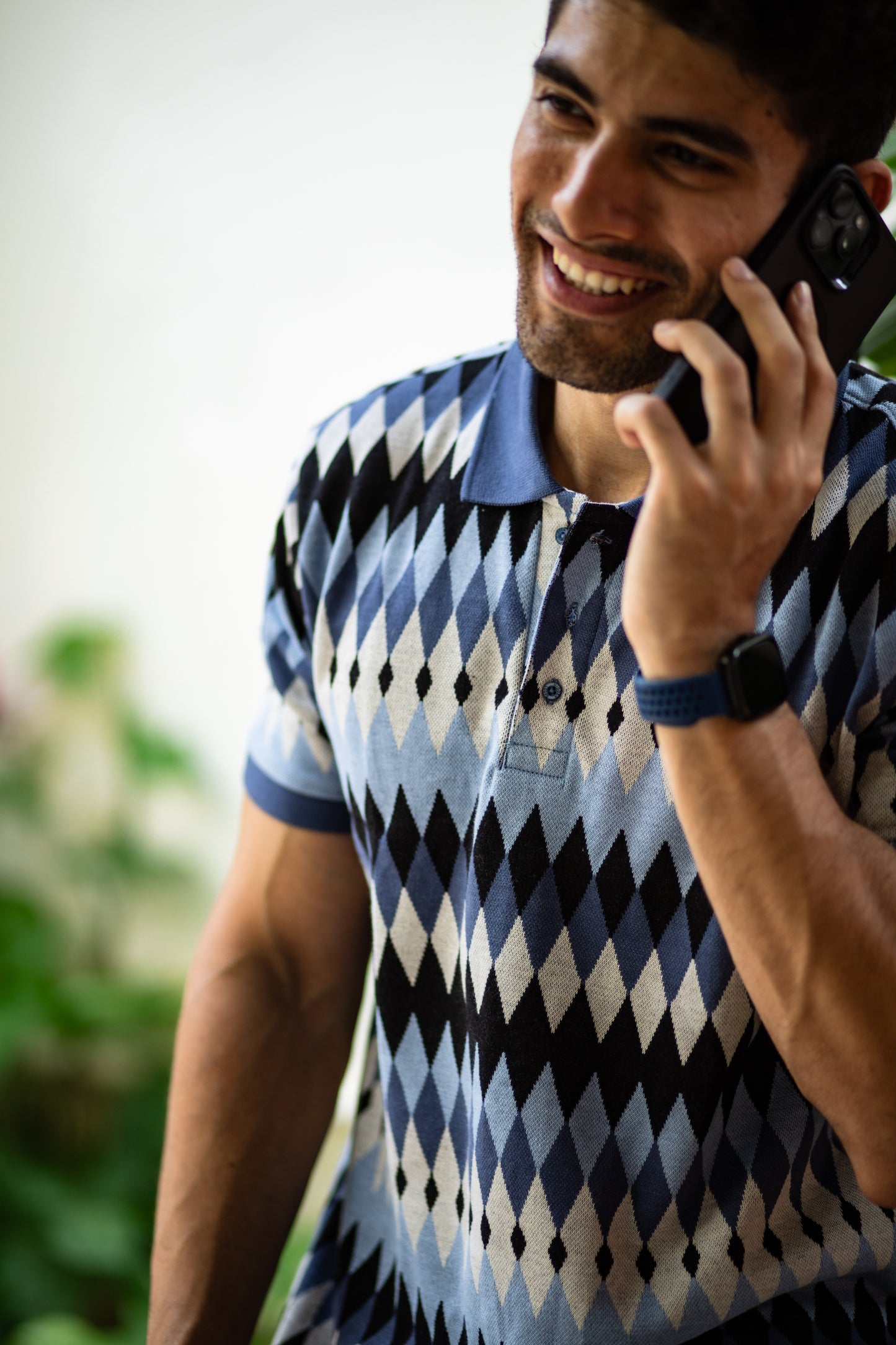 Argyle polo T shirt