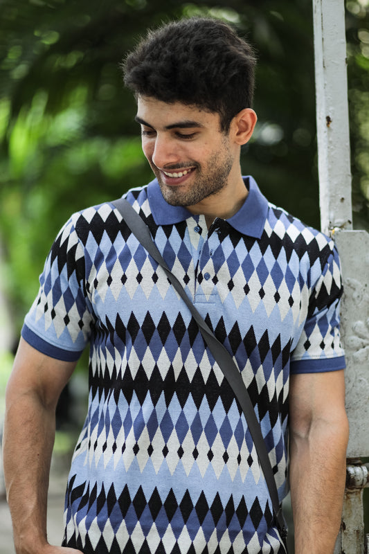 Argyle polo T shirt