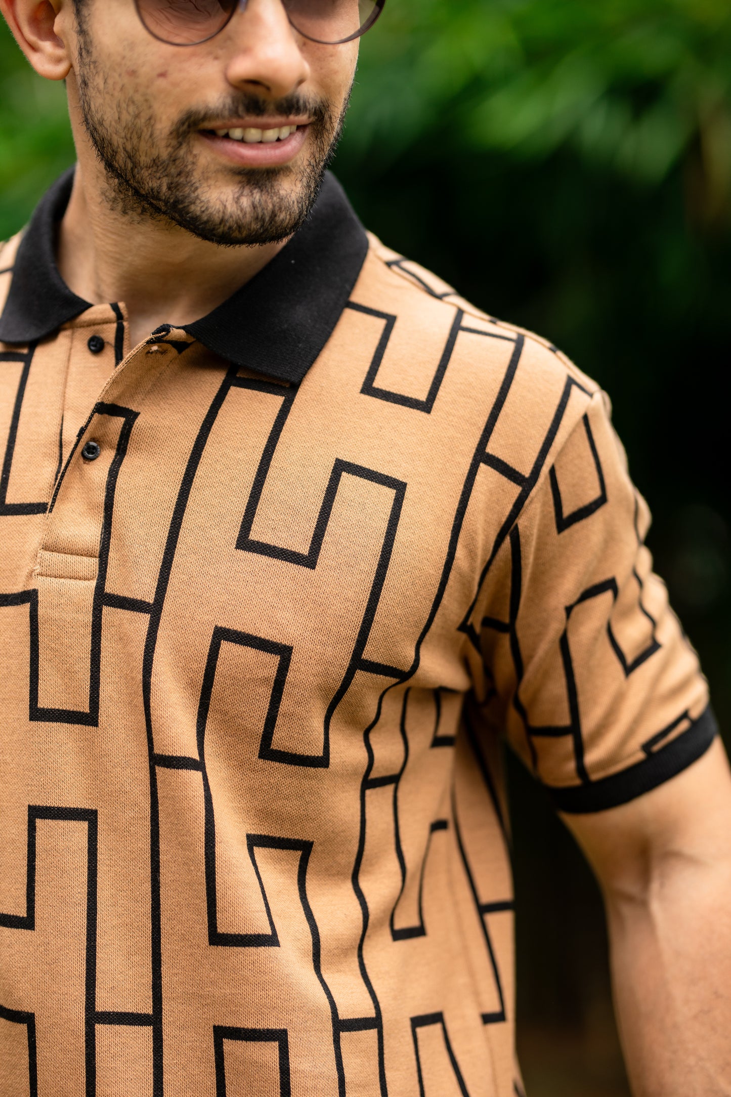 H-tile Pattern polo