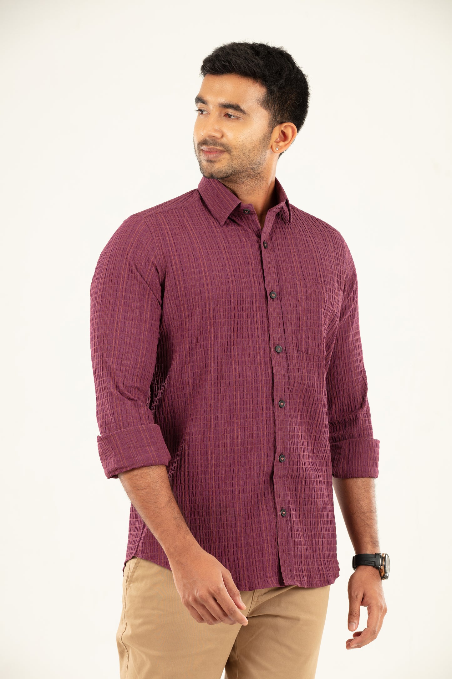 Purple textured shirt
