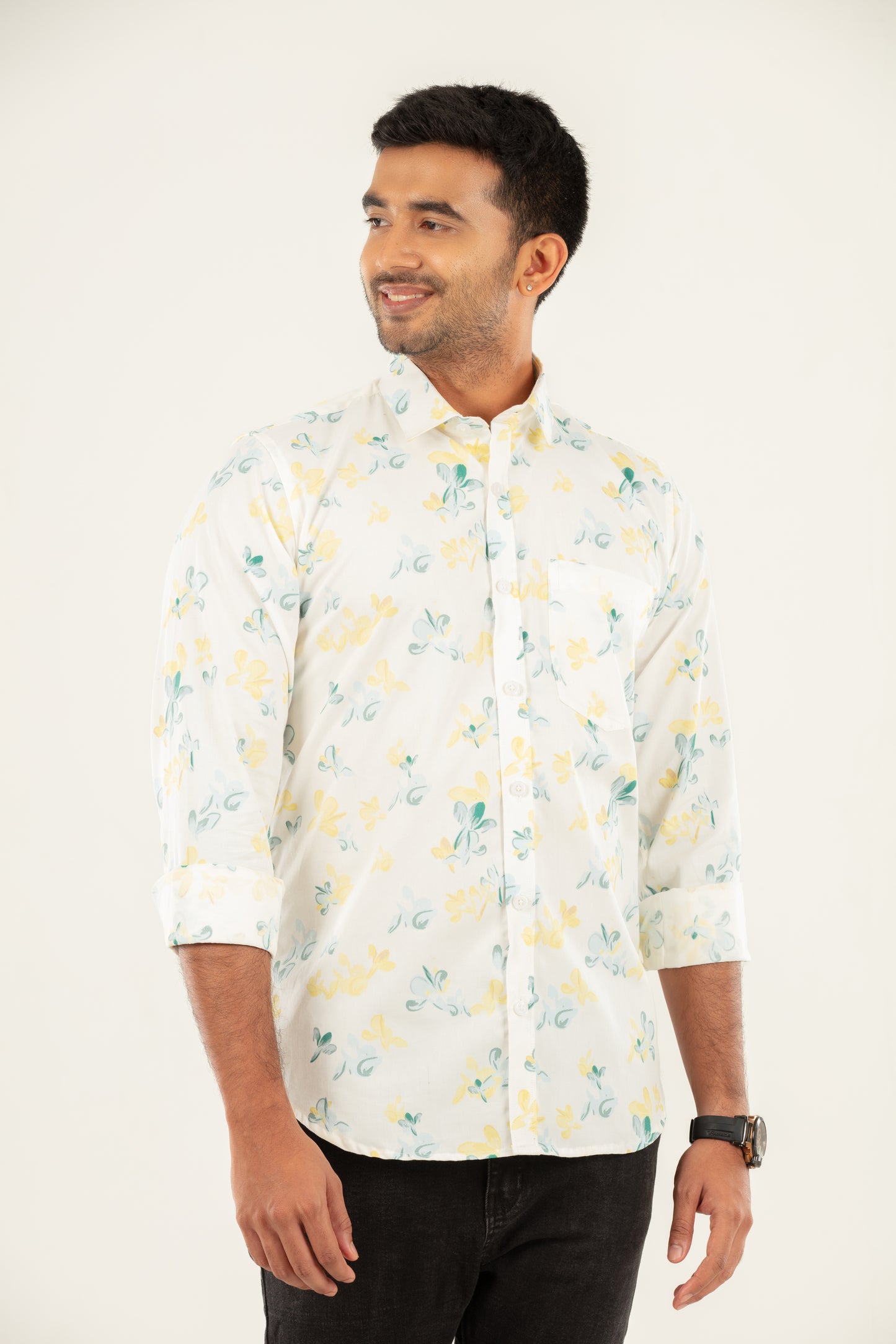 Mercerized Floral printed shirt